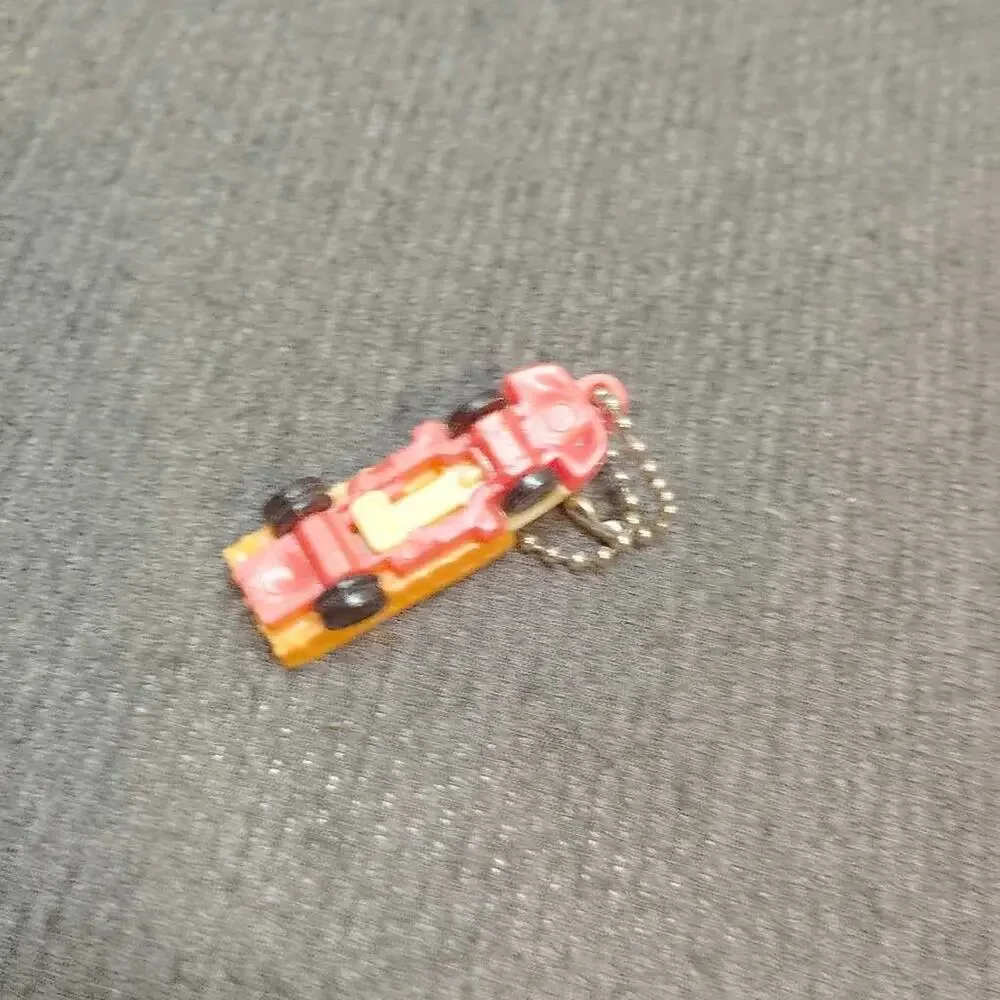 Miniature Orange Truck Keychain Charm Toy Collectible Bag Accessory